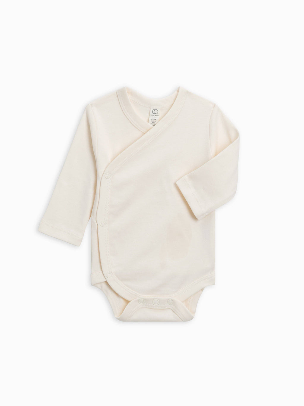 White baby bodysuit on a white background