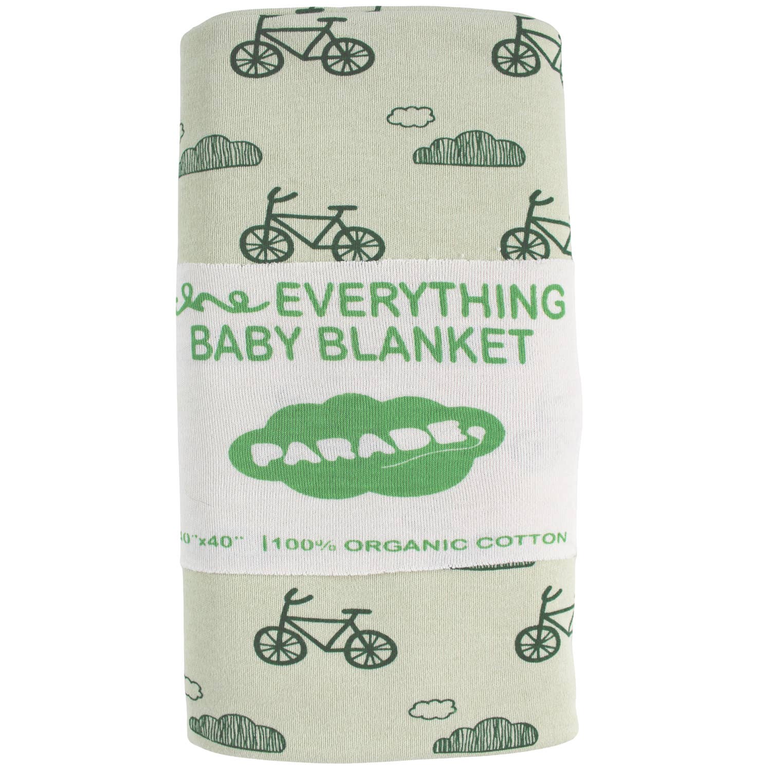 Organic Cotton Baby Blanket – 'Everything' Print (40x40")