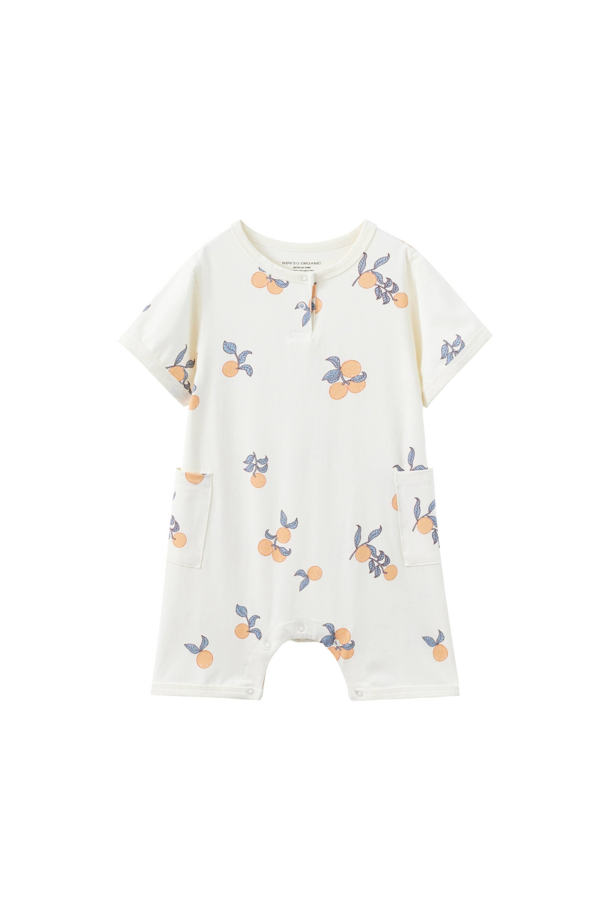 Baby Organic Bamboo Romper-Clementine