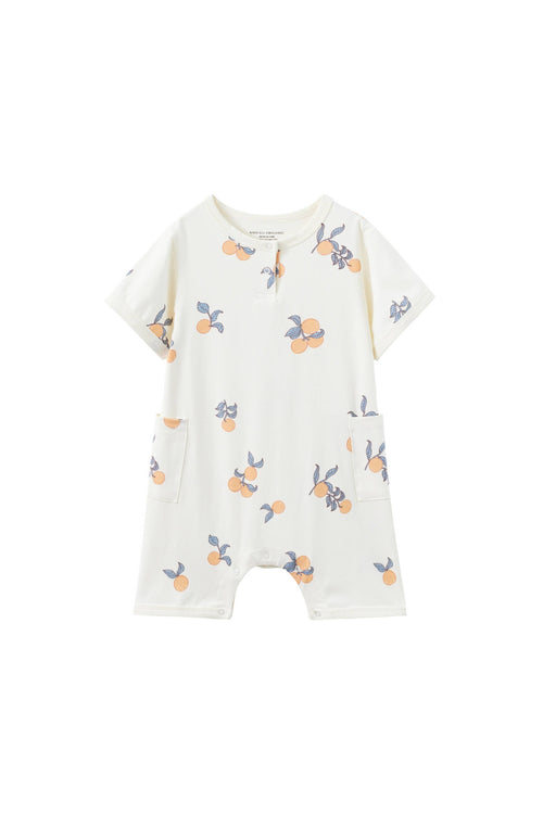 Baby Organic Bamboo Romper-Clementine