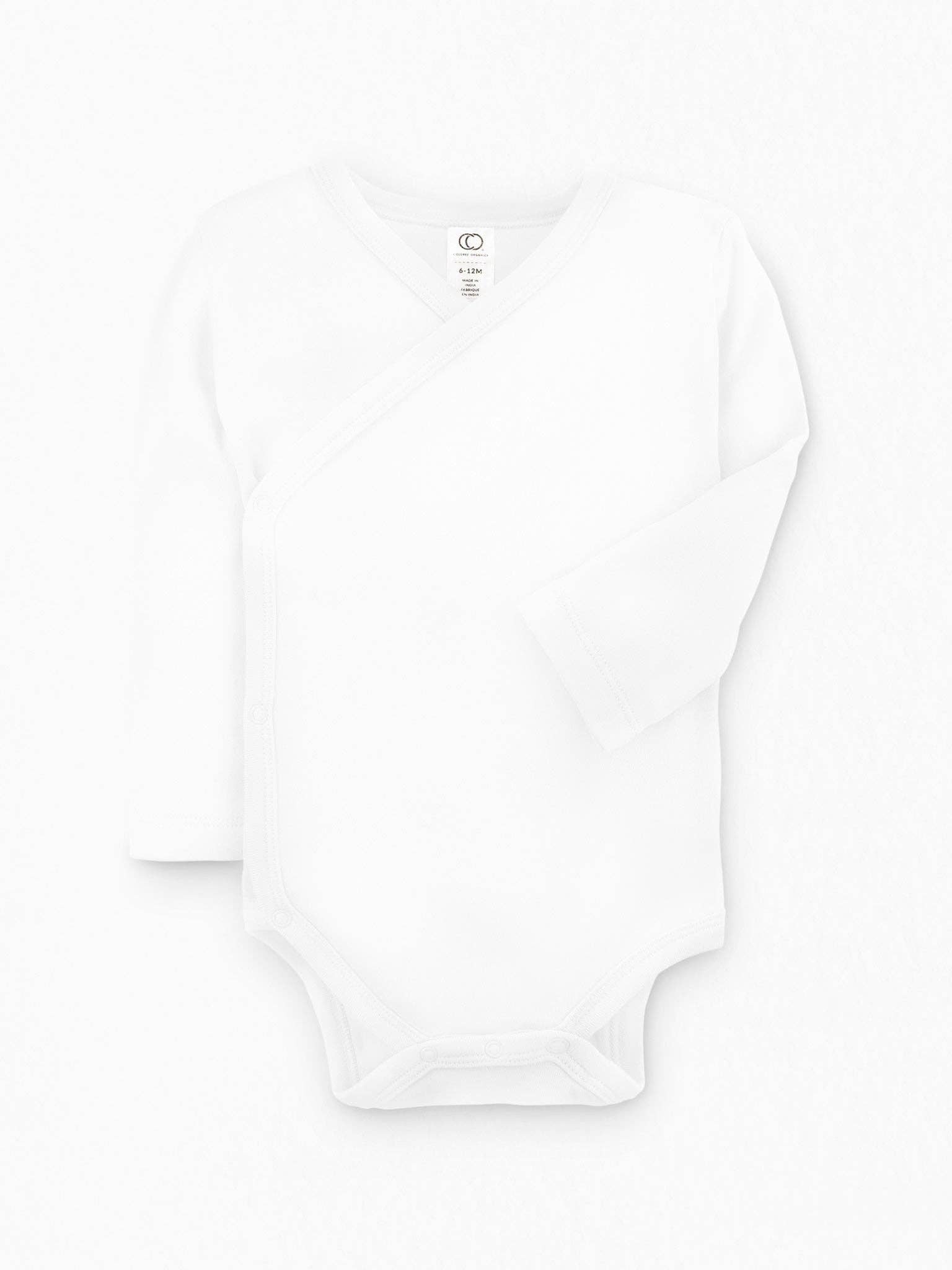 Organic Cotton Kimono Bodysuit – Long Sleeve Baby Wrap