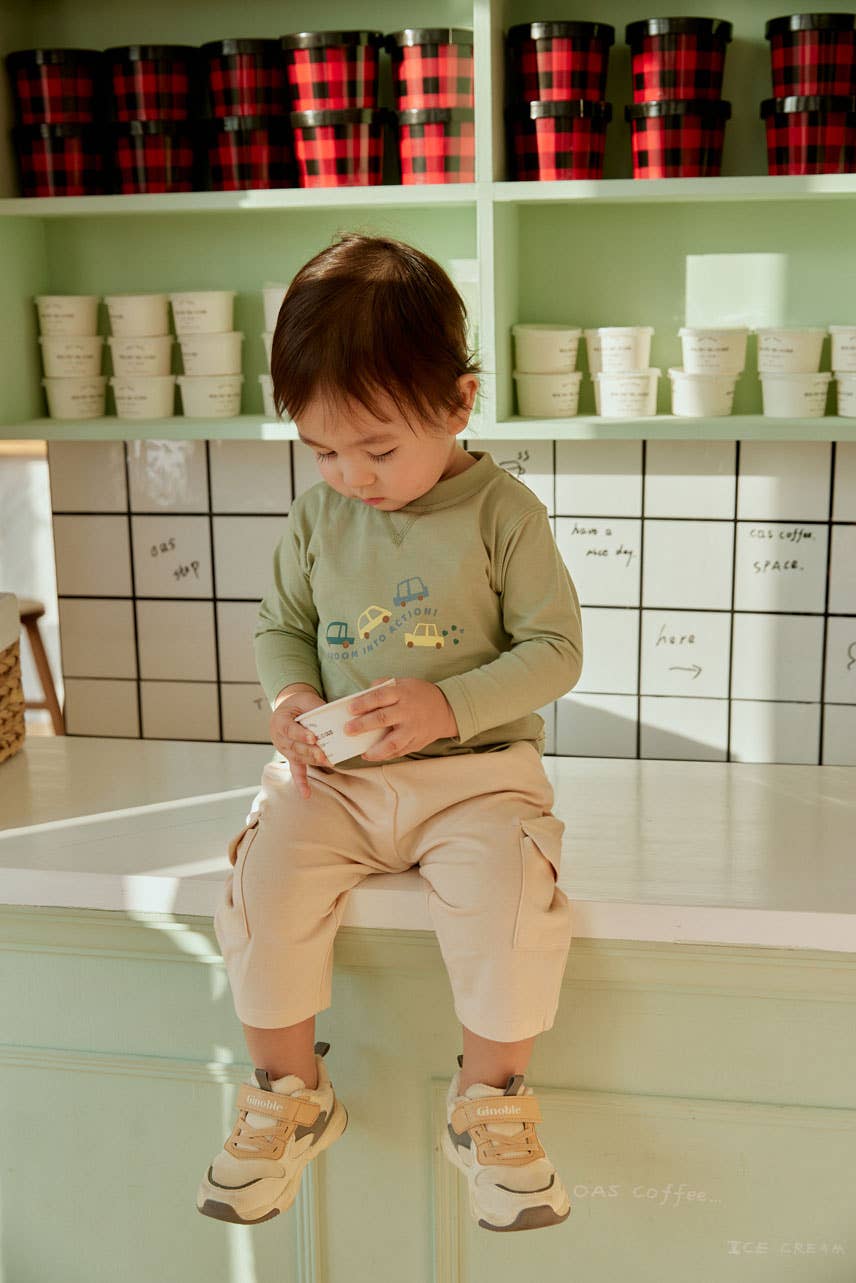 Toddler Organic Cotton Cargo Pant-Beige