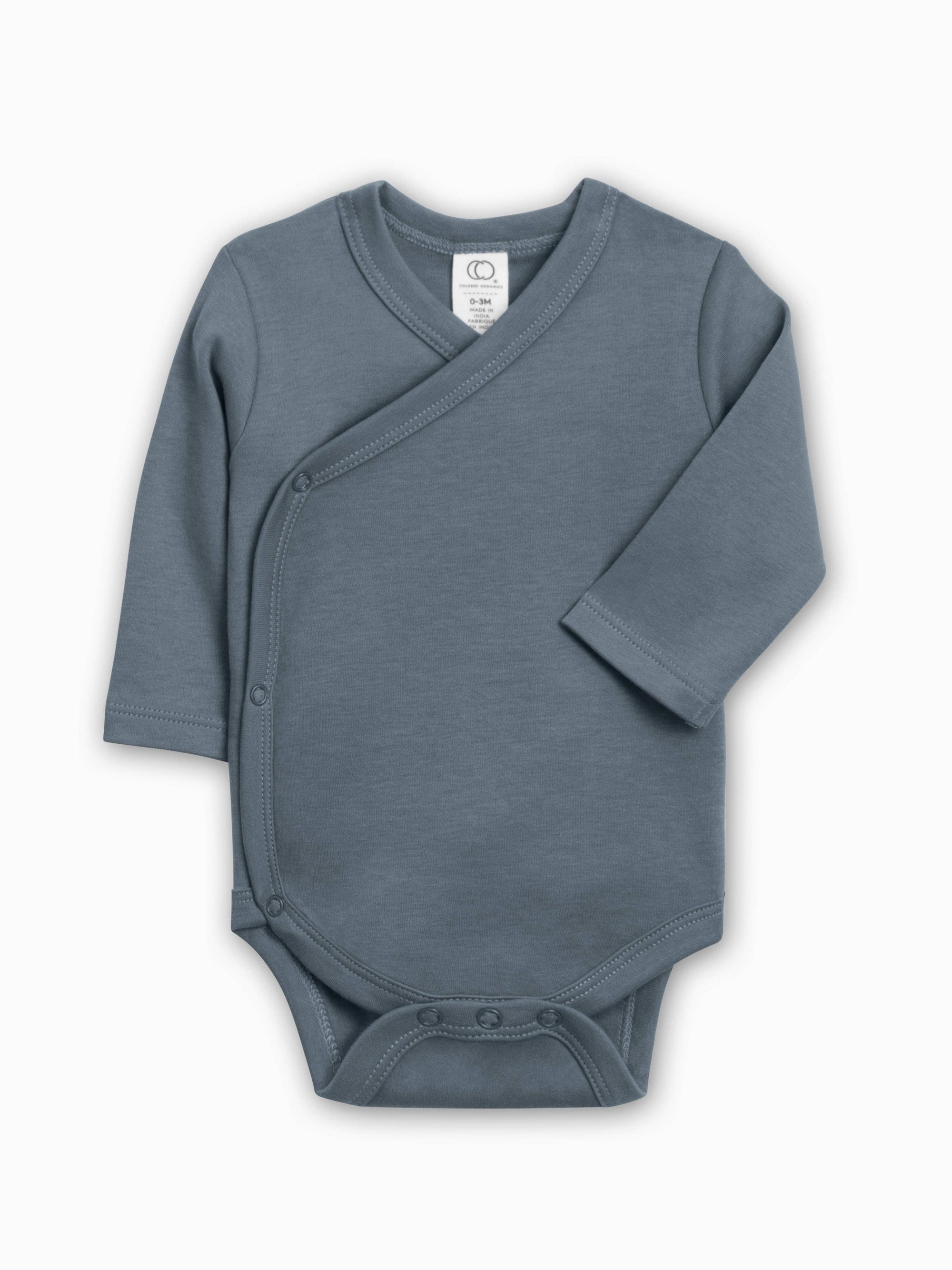 Organic Cotton Kimono Bodysuit – Long Sleeve Baby Wrap