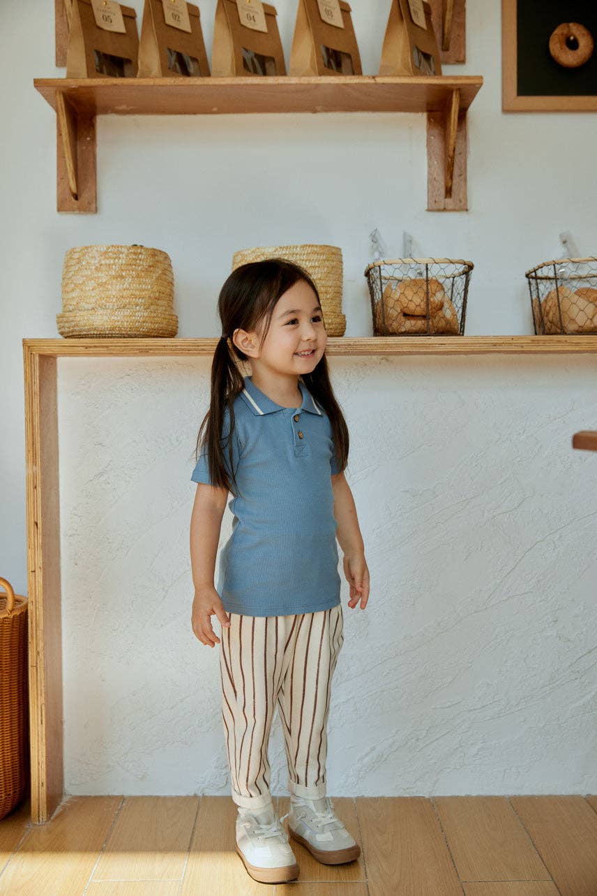 Baby Relaxed Tapered Pant-Brown Stripes