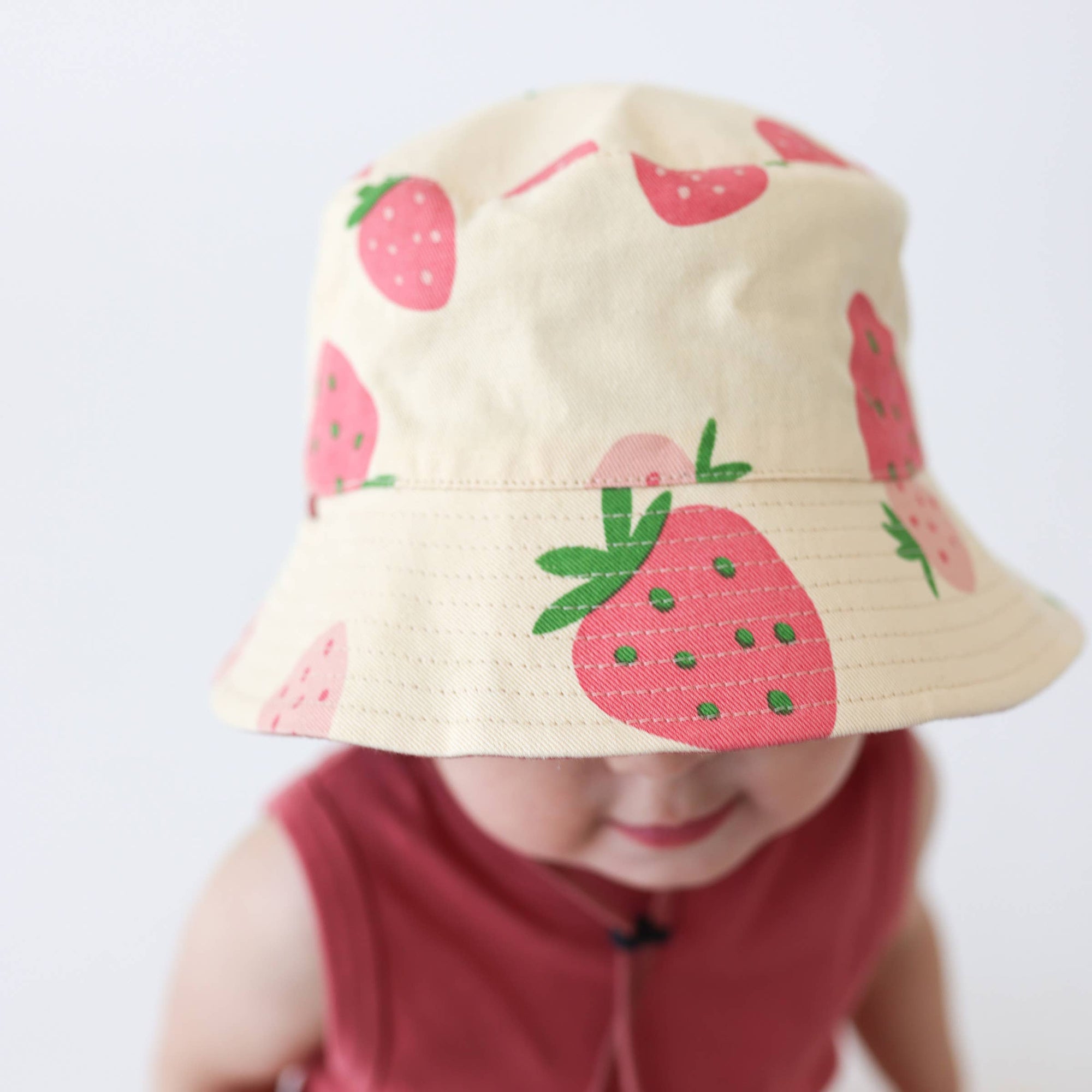 Organic Cotton Reversible Baby Bucket Hat
