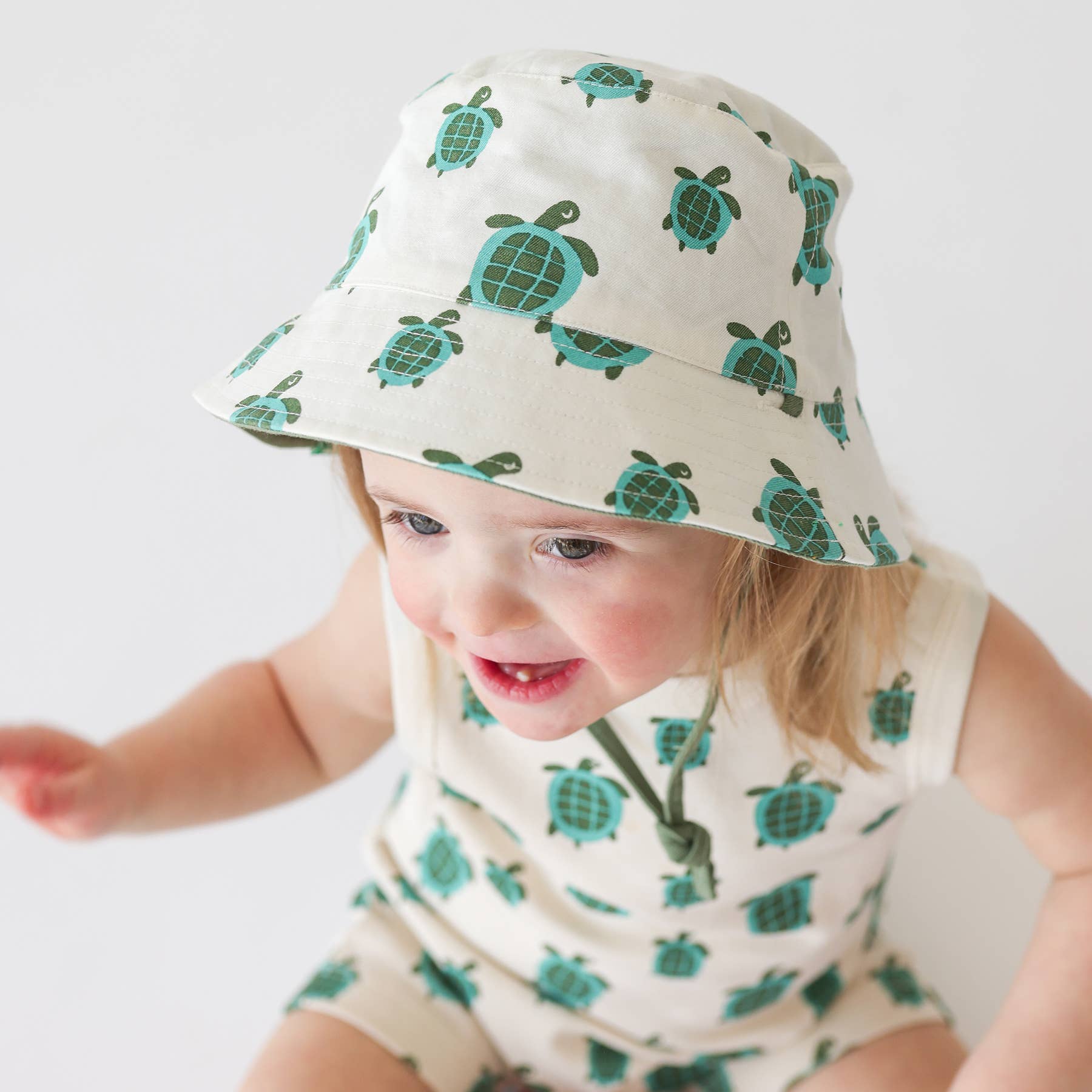 Organic Cotton Reversible Baby Bucket Hat