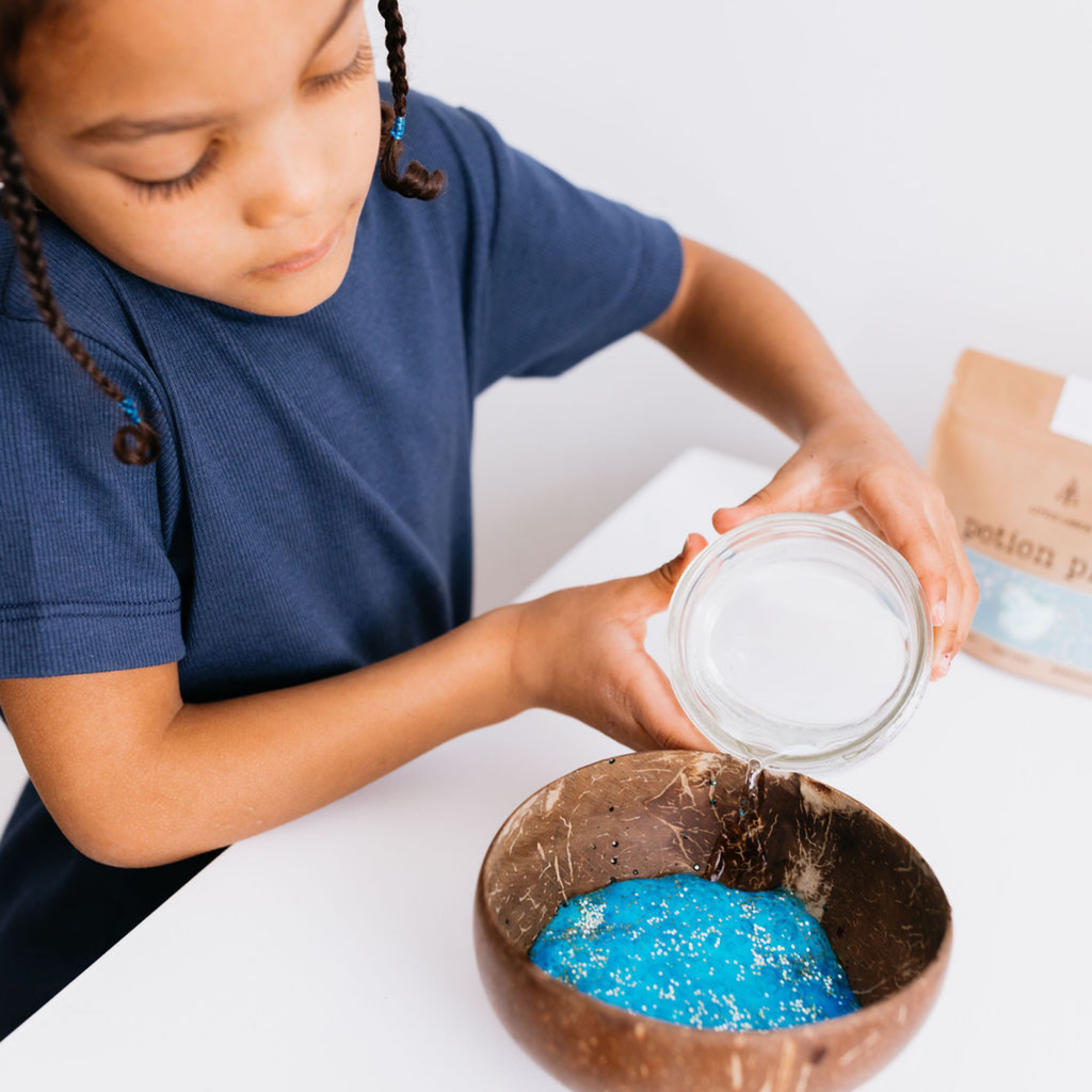 Bravery potion play set with eco-friendly ingredients and glitter
