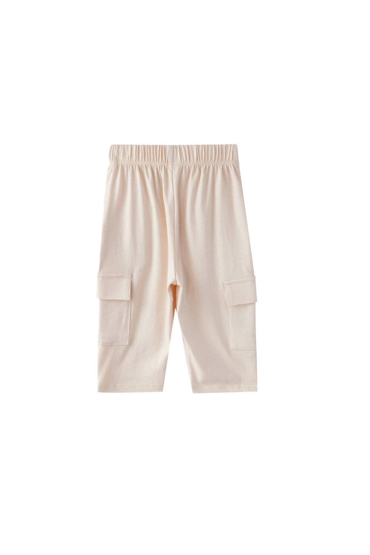 Toddler Organic Cotton Cargo Pant-Beige