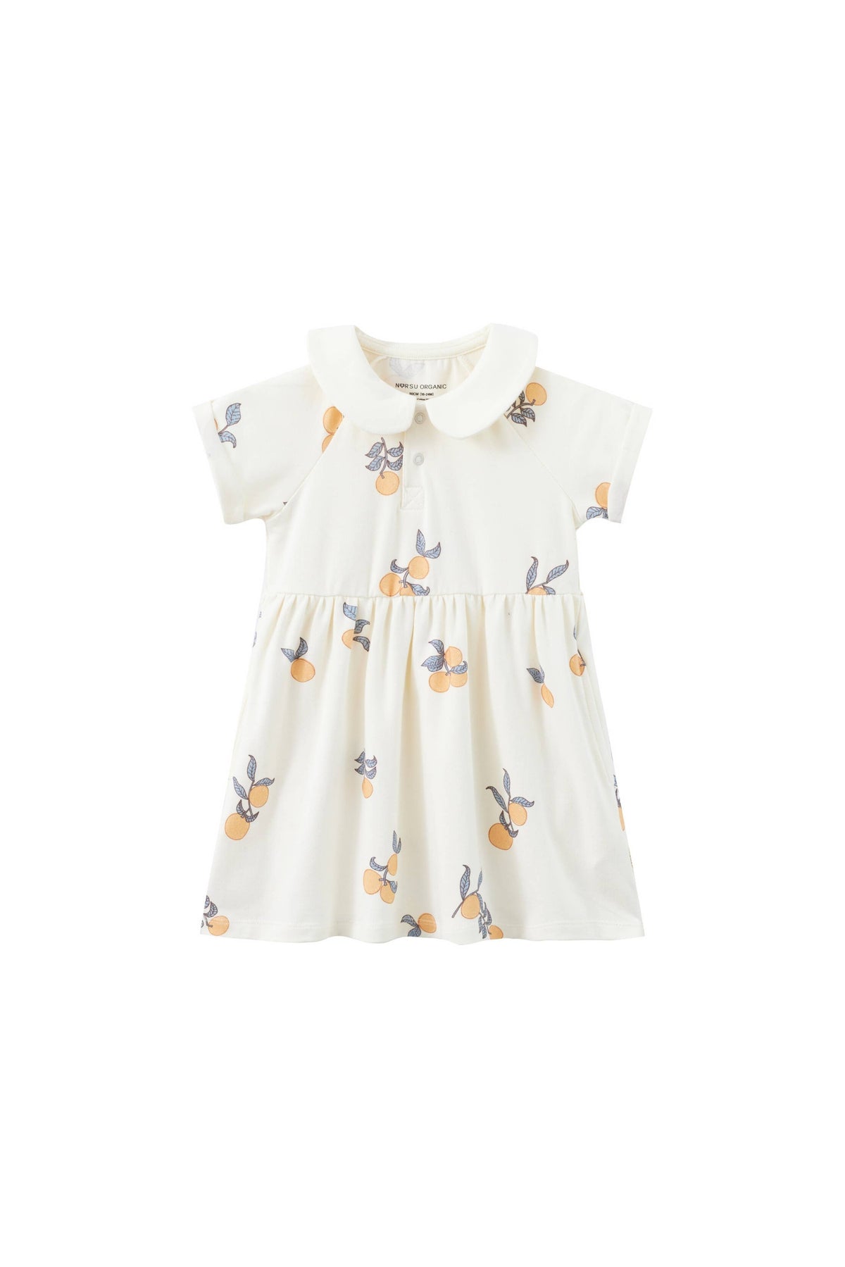 Organic Cotton Collar Dress-Clementine