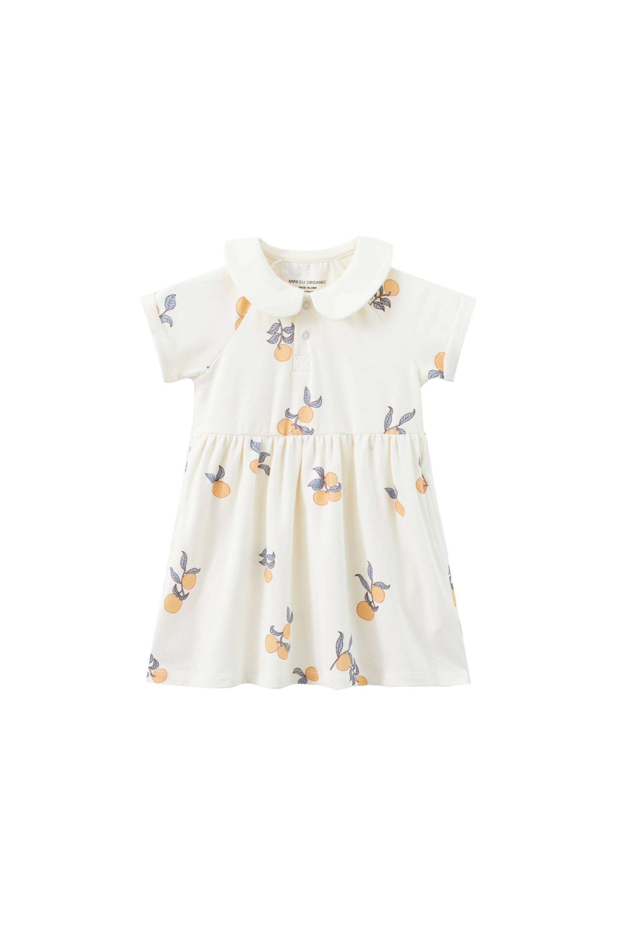 Organic Cotton Collar Dress-Clementine
