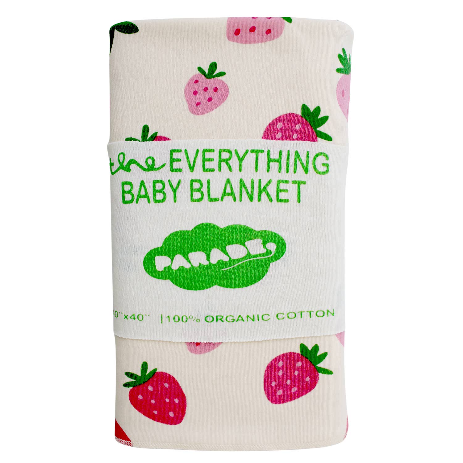 Organic Cotton Baby Blanket – 'Everything' Print (40x40")