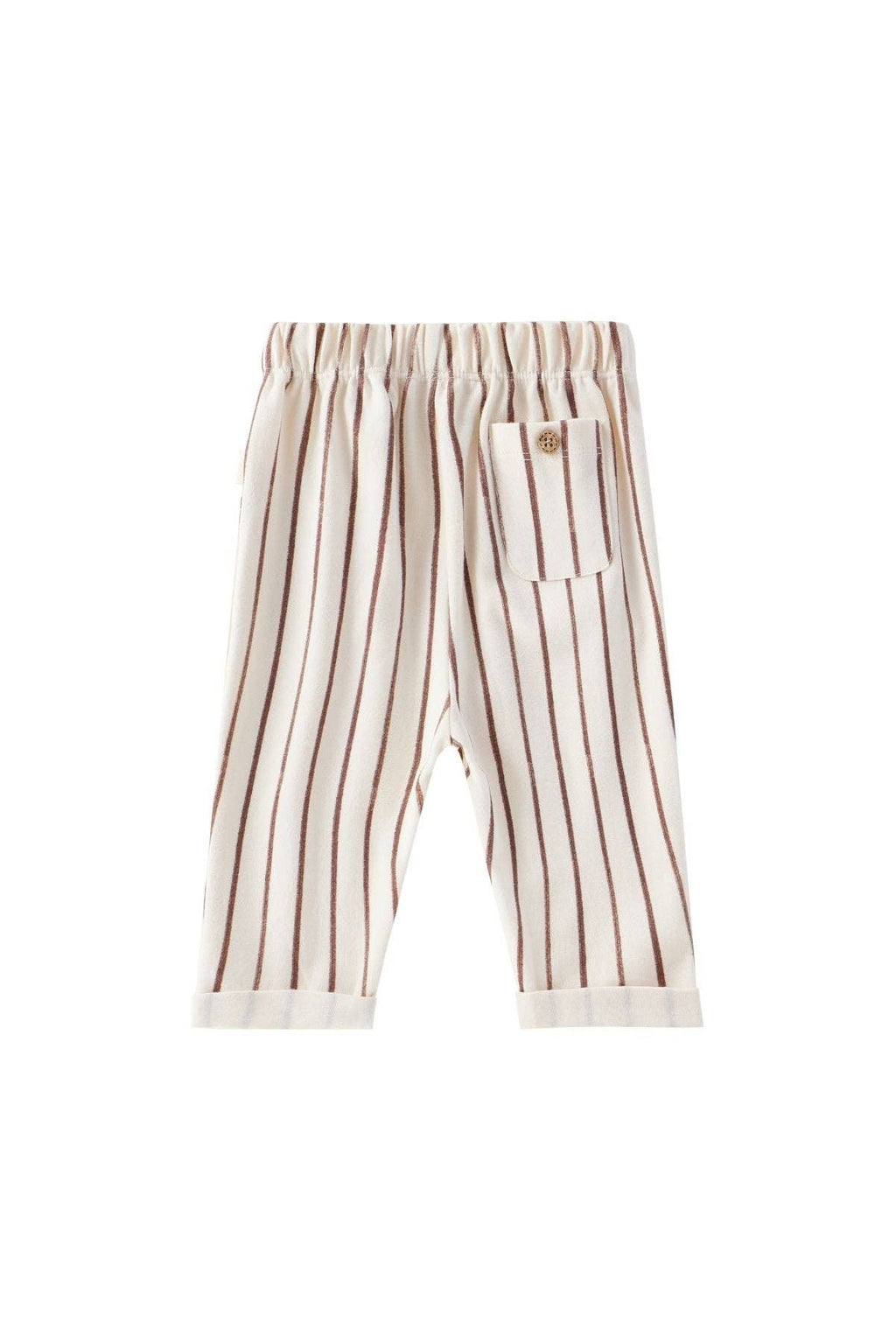 Baby Relaxed Tapered Pant-Brown Stripes