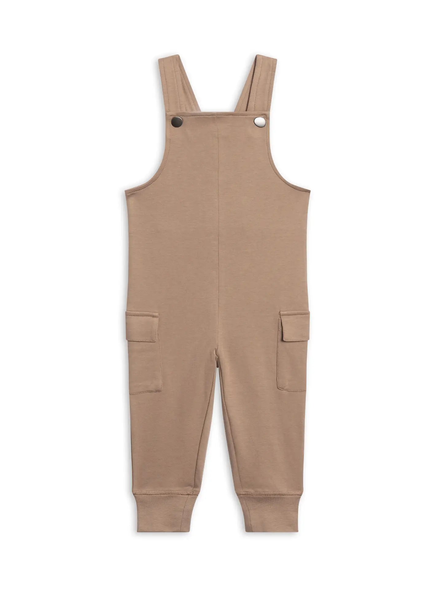 Brown overalls on a white background