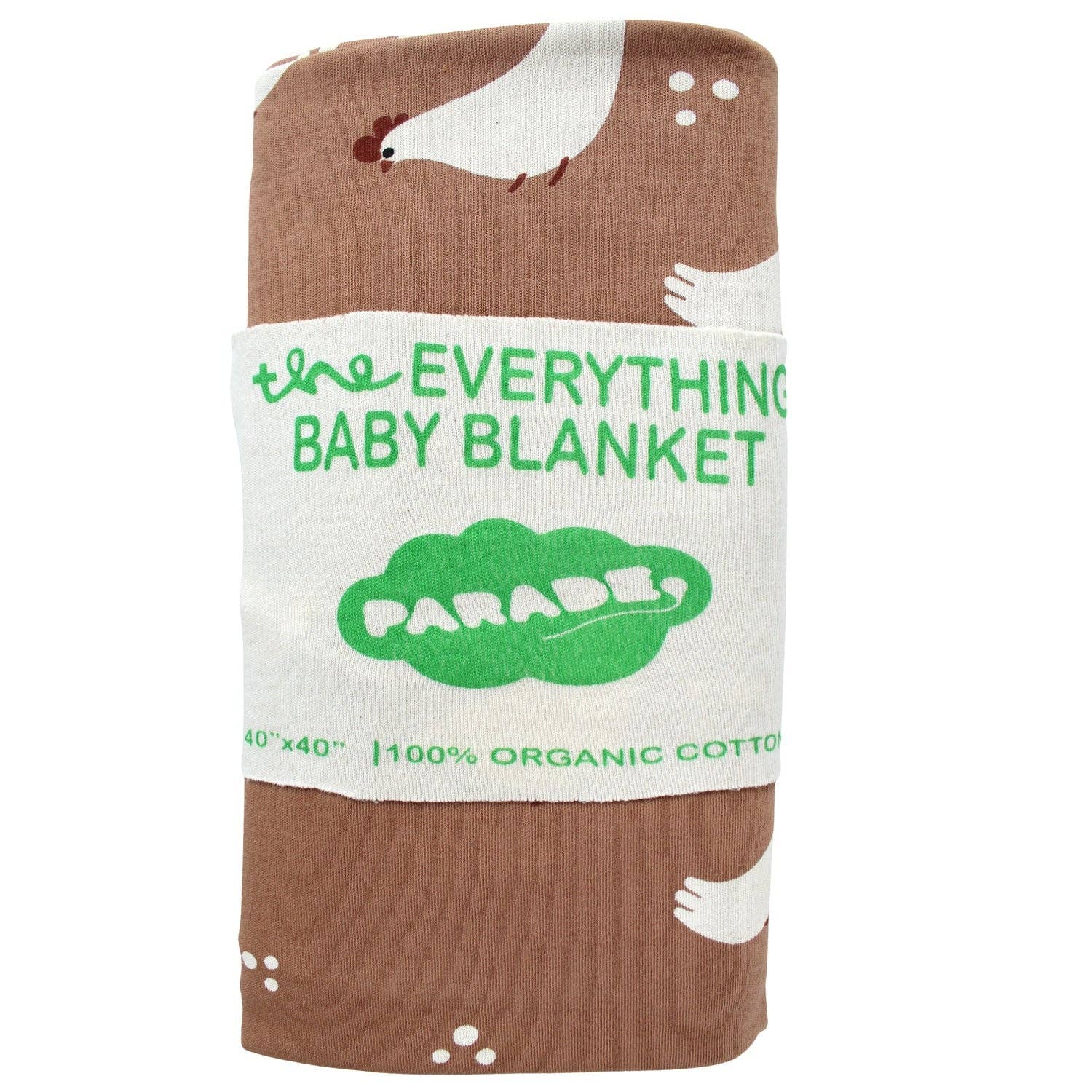 Organic Cotton Baby Blanket – 'Everything' Print (40x40")