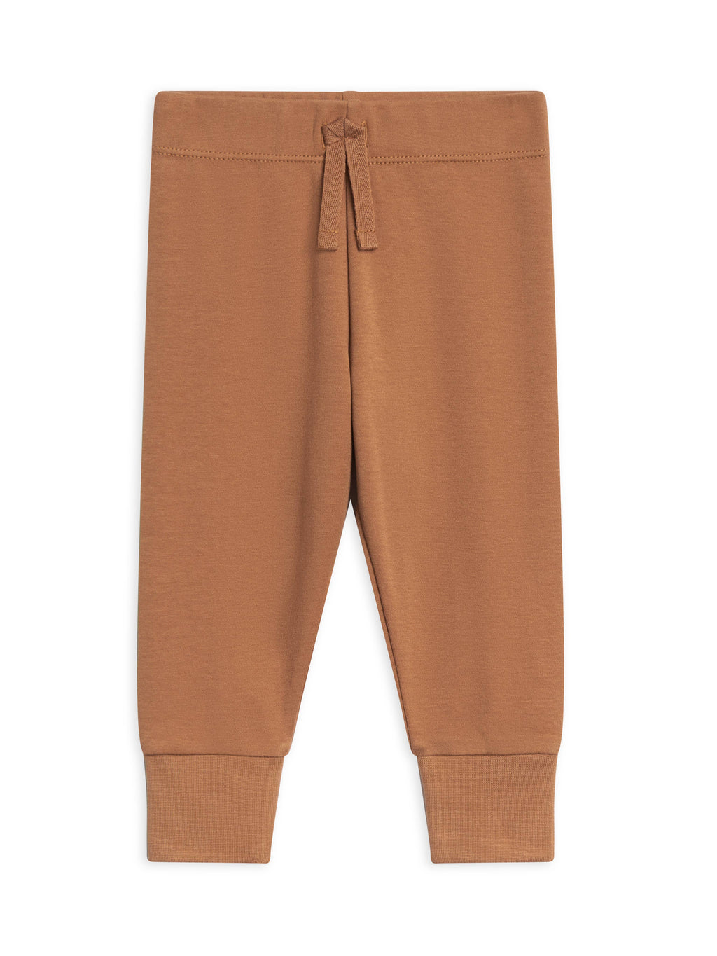 Brown baby pants on a white background