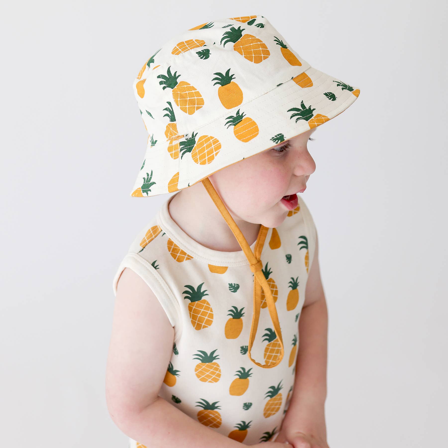Organic Cotton Reversible Baby Bucket Hat