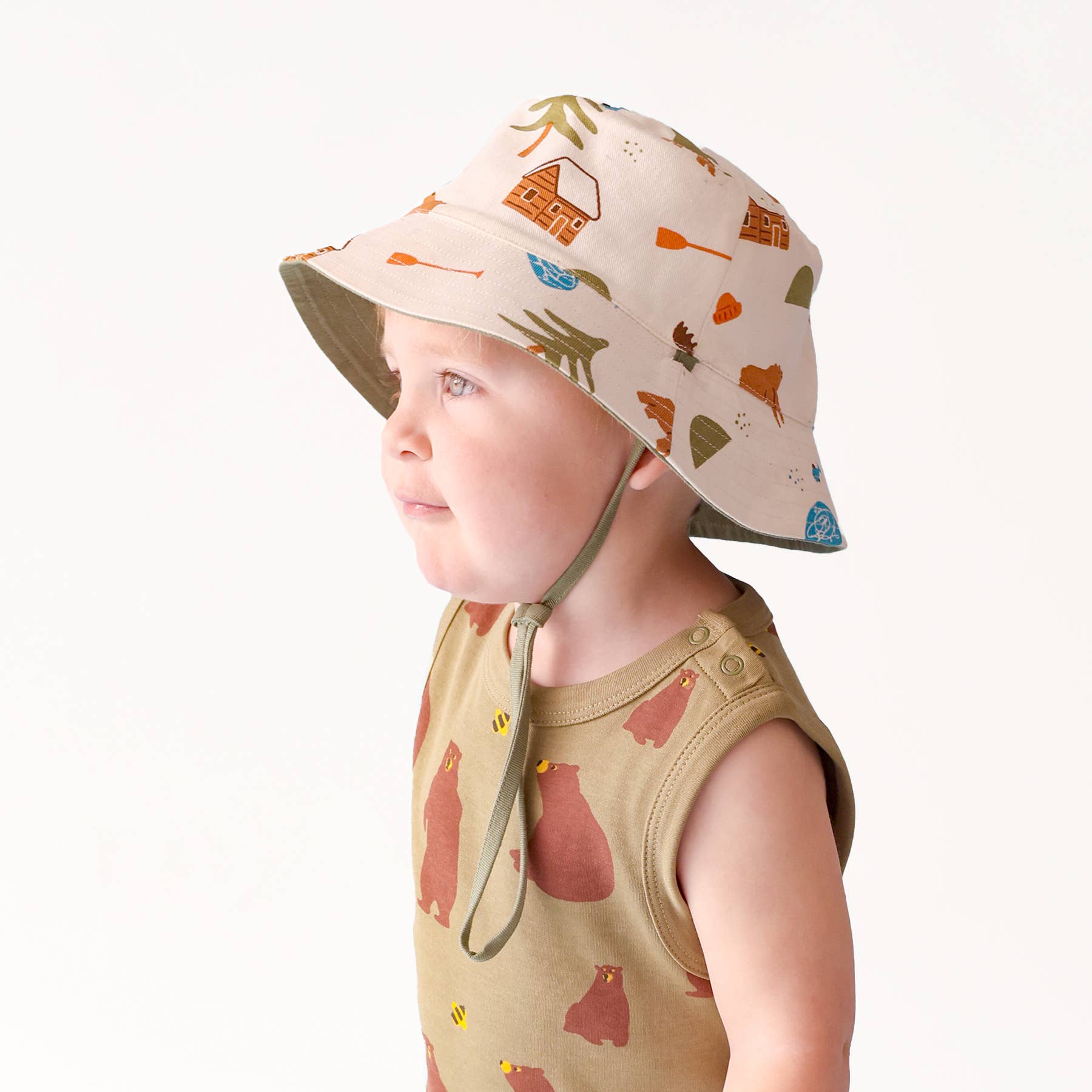 Organic Cotton Reversible Baby Bucket Hat