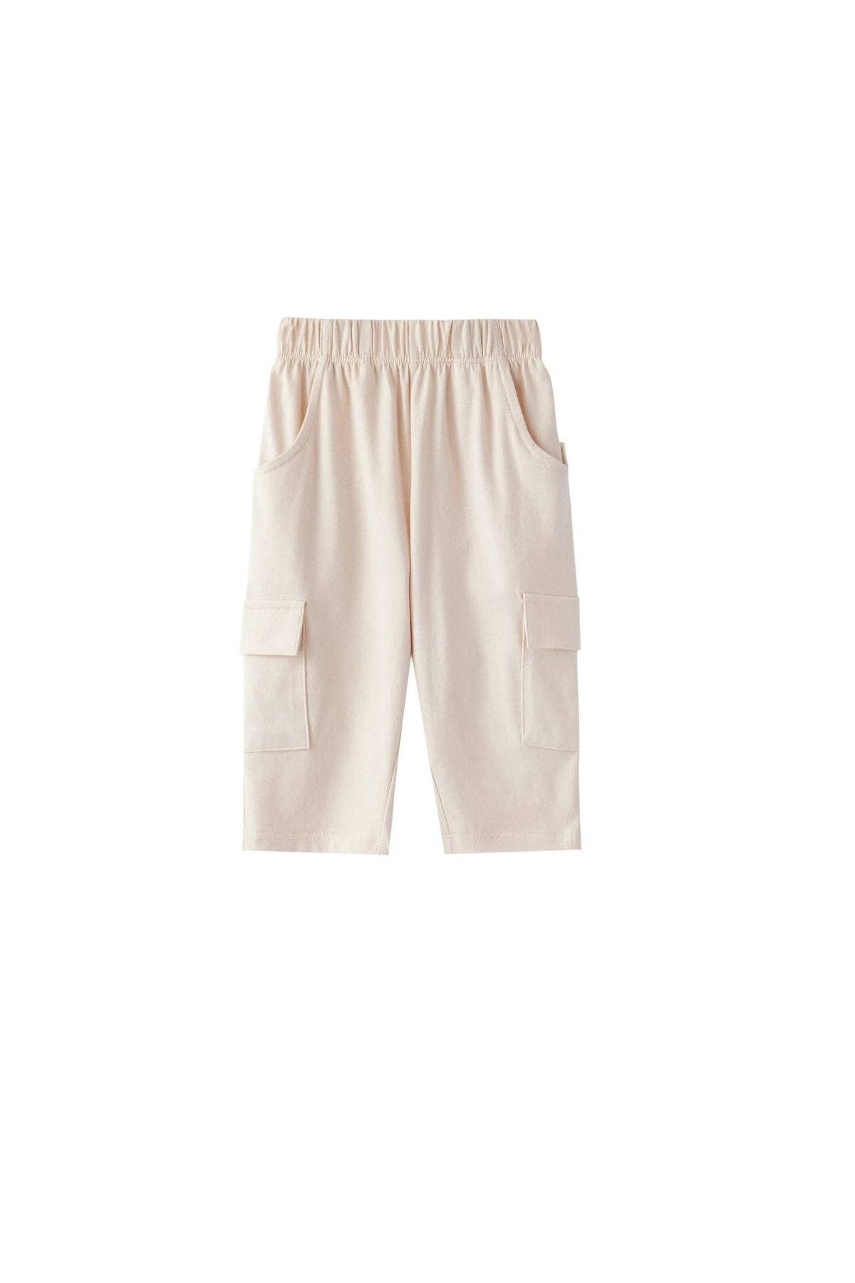 Toddler Organic Cotton Cargo Pant-Beige