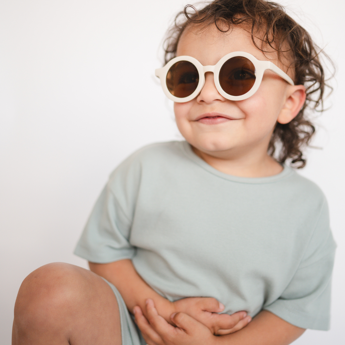 Kids Recycled Plastic Sunglasses, Buttercream